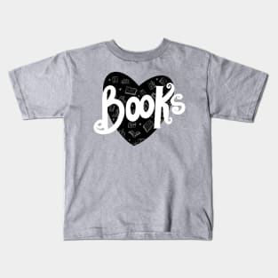 Book lover - black and white Kids T-Shirt